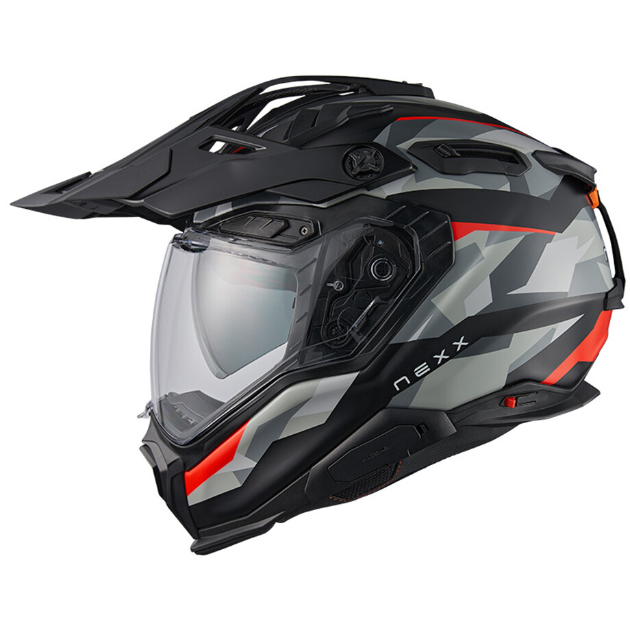 Nexx X.WED3 TRAILMANIA Adventure Motorcycle Helmet Gray Red Matt