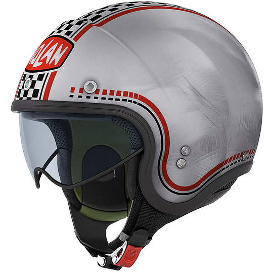 Nolan Mini Nets N21 Lario 004 Scratched Chrome Helmet