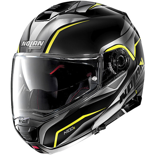 Nolan Modular Motorcycle Helmet N100.5 BALTEUS N-Com 043 Glossy Black Yellow