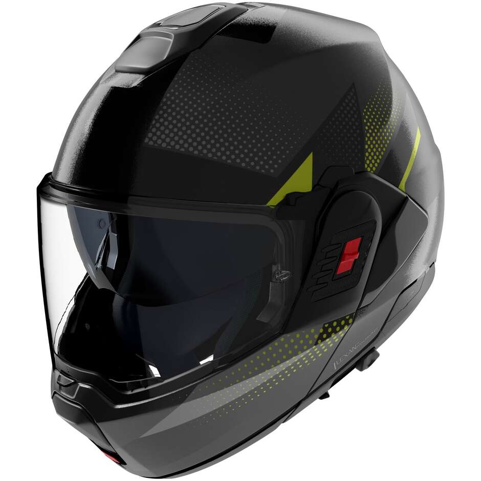 Nolan N120-1 CICLONE 362 Modular Motorcycle Helmet P/J Grey Black Green Matt