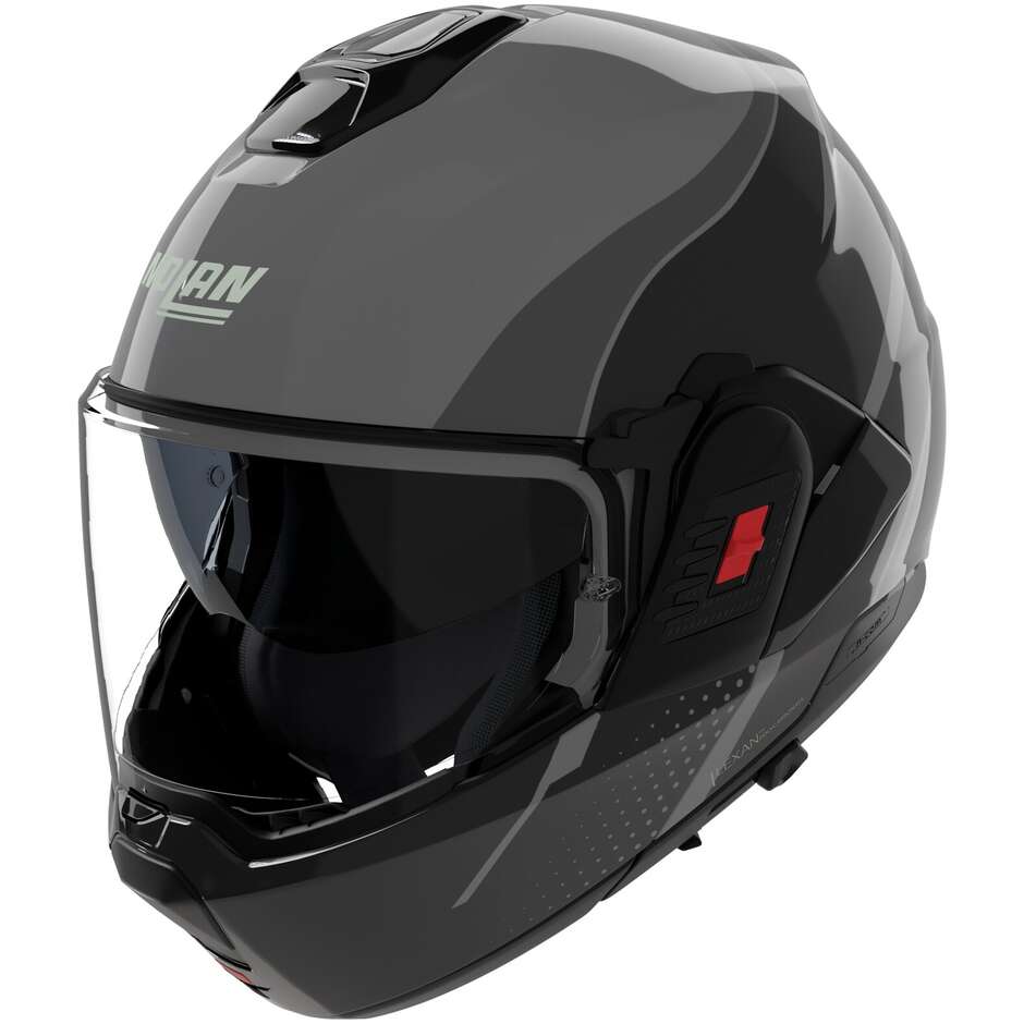 Nolan N120-1 FLUENTE 361 Modularer Motorradhelm P/J Grau Schwarz Anthrazit Glänzend