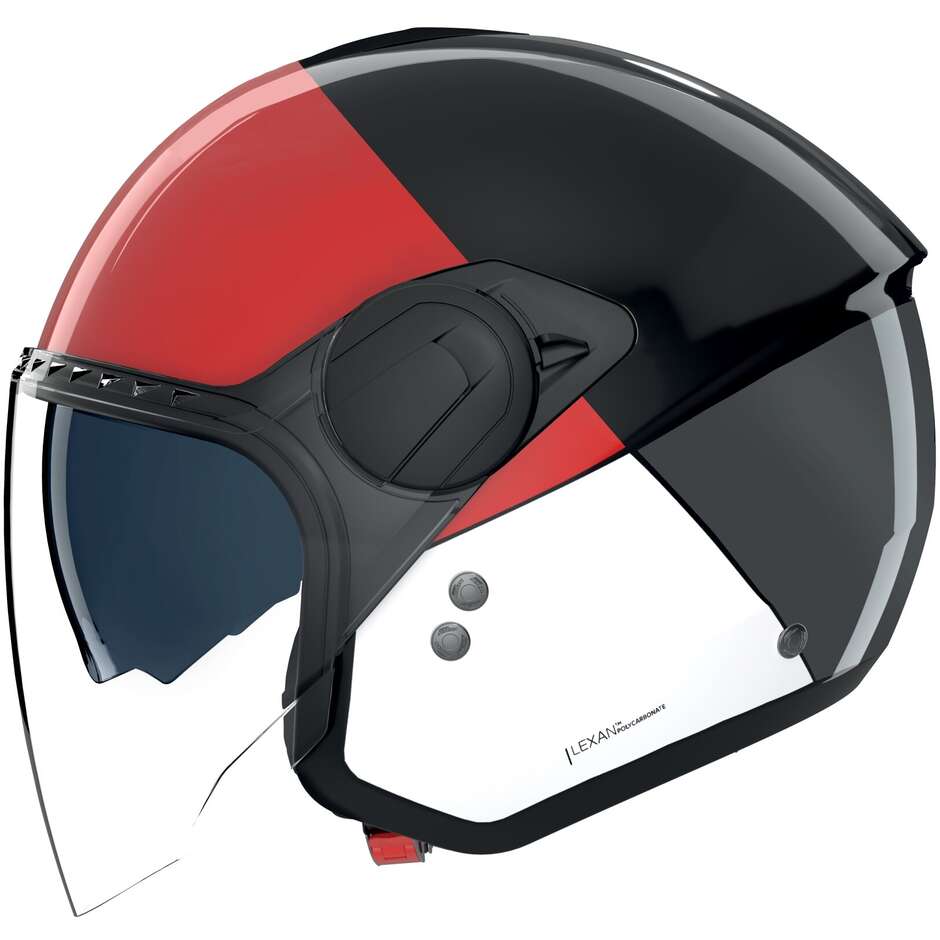 Nolan N20-2 Jet Motorcycle Helmet VISOR BLOCK 353 Black Red Anthracite Glossy White
