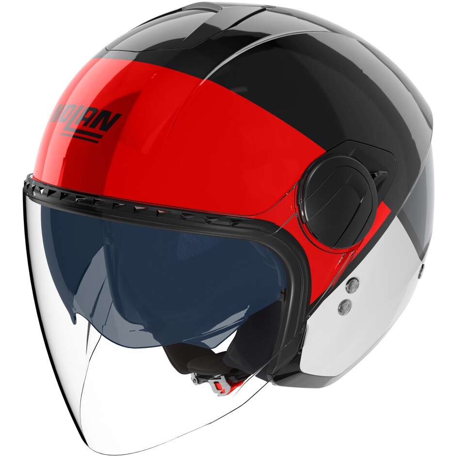 Nolan N20-2 Jet Motorcycle Helmet VISOR BLOCK 353 Black Red Anthracite Glossy White