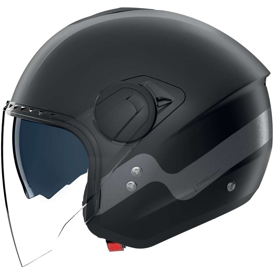 Nolan N20-2 VISOR CLASSICO ZEFIRO 341 Jet Motorradhelm, Schwarz, Anthrazit, Matt