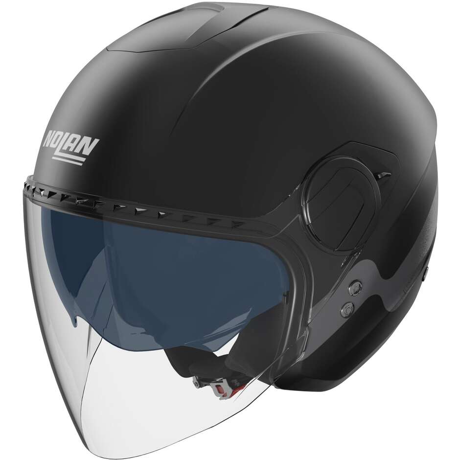 Nolan N20-2 VISOR CLASSICO ZEFIRO 341 Jet Motorradhelm, Schwarz, Anthrazit, Matt