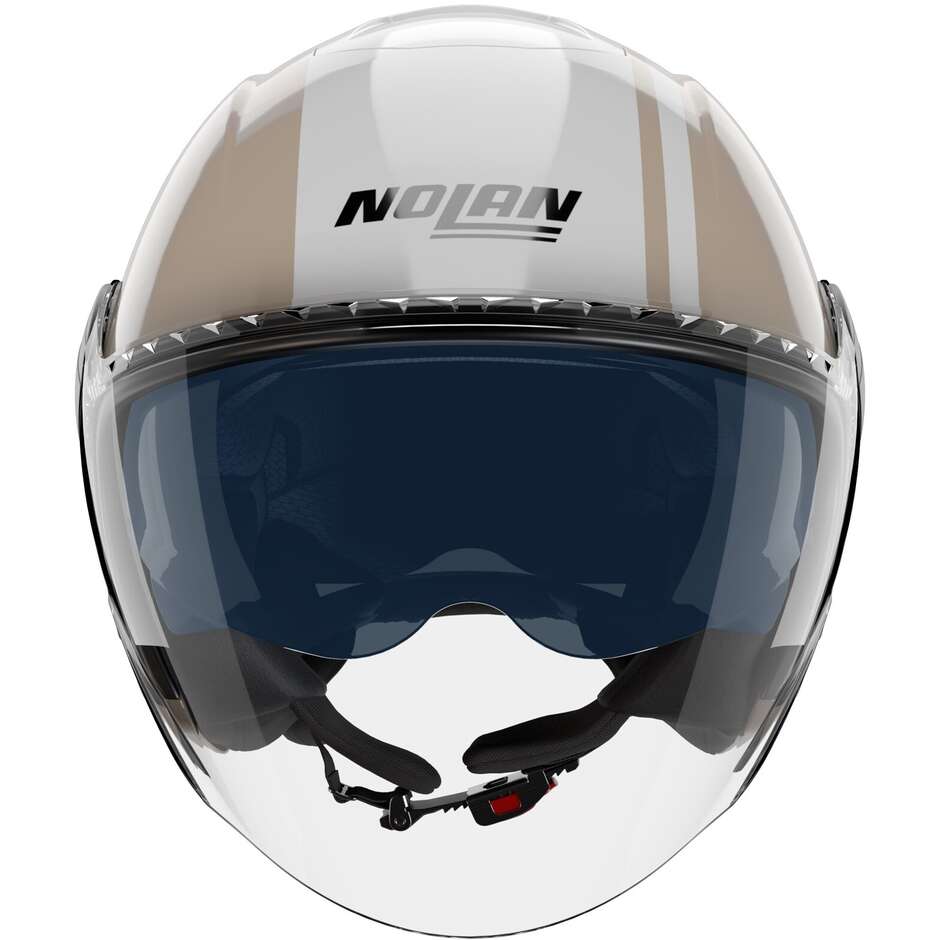 Nolan N20-2 VISOR DOLCE VITA 350 Jet Motorcycle Helmet Sand Gloss White