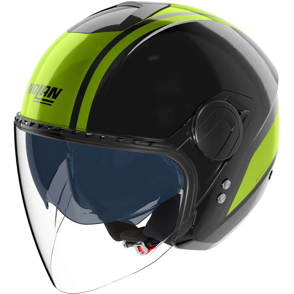 Nolan N20-2 VISOR DOLCE VITA 352 Jet Motorcycle Helmet Black Green Impulse Glossy