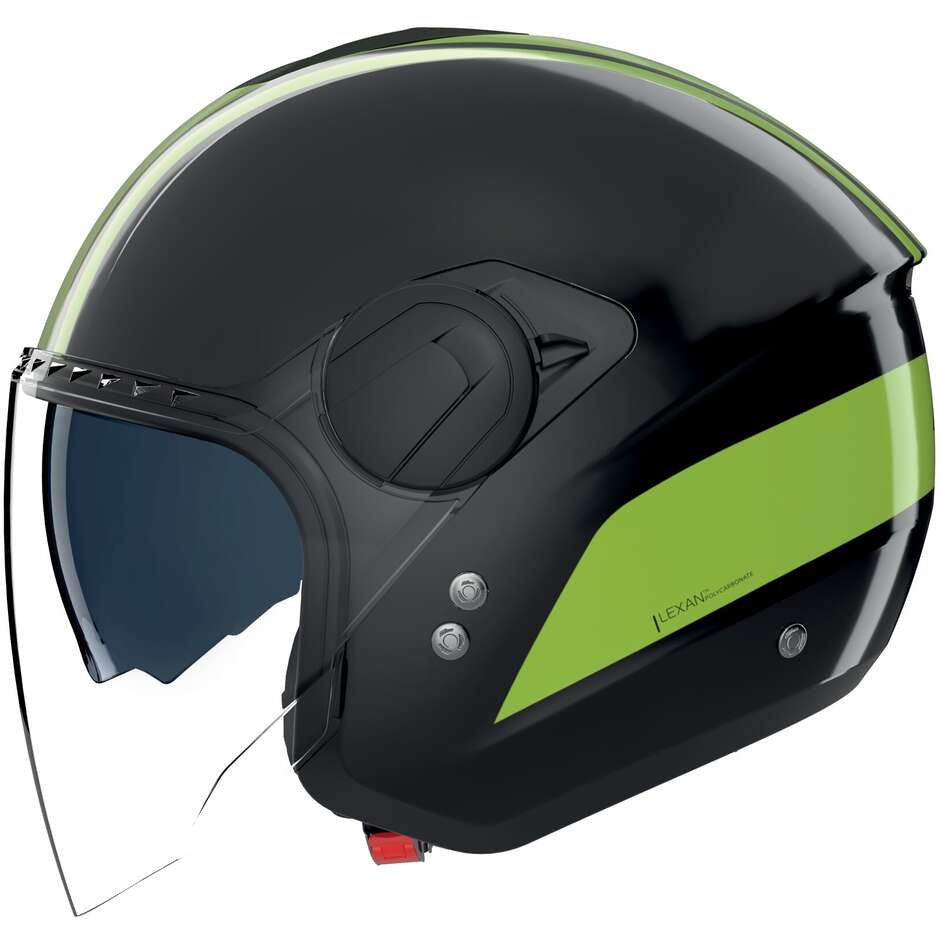 Nolan N20-2 VISOR DOLCE VITA 352 Jet Motorcycle Helmet Black Green Impulse Glossy