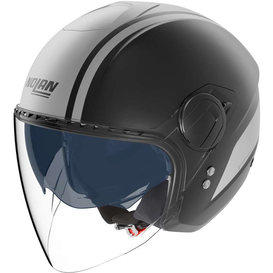 Nolan N20-2 VISOR DOLCEVITA 347 Jet Motorcycle Helmet Black White Matt