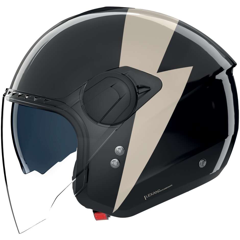 Nolan N20-2 VISOR IMPETO 344 Jet Motorcycle Helmet Glossy Black Ivory