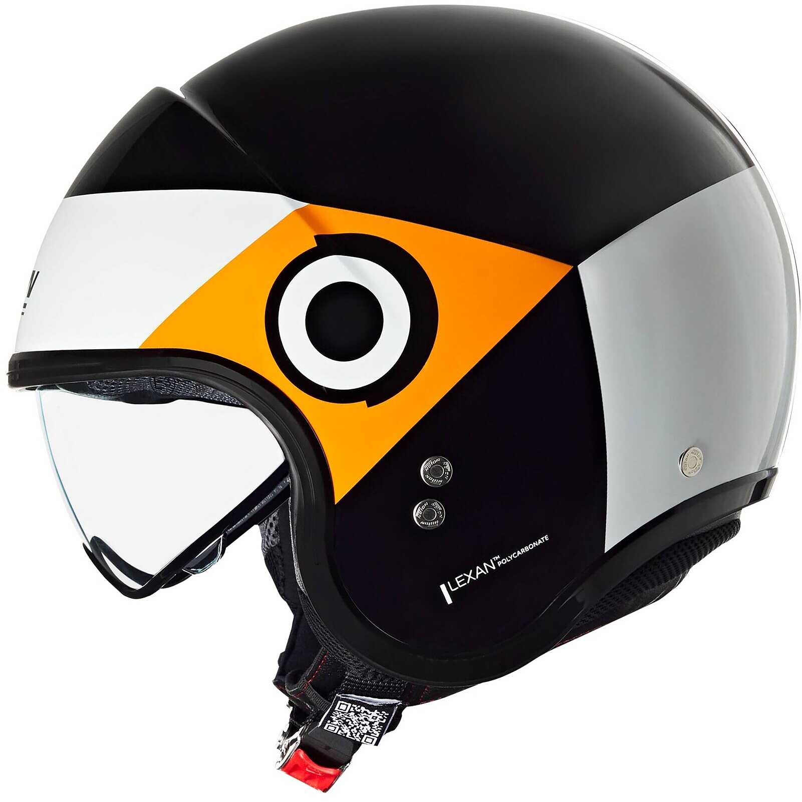 Nolan N21 06 ONIRICO 342 Jet Motorcycle Helmet Black White Orange