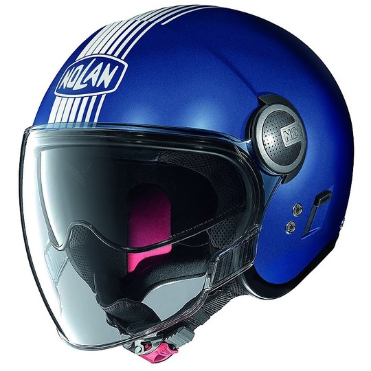 Nolan N21 Mini-Jet Motorcycle Helmet Visor Joie De Vivre 053 Imperator Blu Oapco