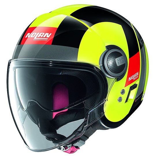 Nolan N21 Mini-Jet Motorcycle Helmet Visor Spheroid 047 Yellow Led