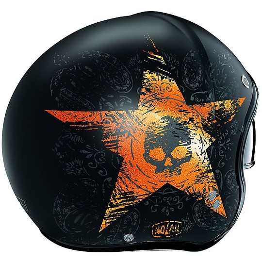 Nolan N21 Mini Skull Motorcycle Helmet Star Skull 071 Matt Black