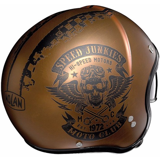 Nolan N21 Speed ​​Junkies Miniature Jet Helmet 052 Scratched Copper Gold Opaque