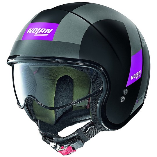 Nolan N21 Spheroid Mini-Jet Motorcycle Helmet 073 Matte Black Purple