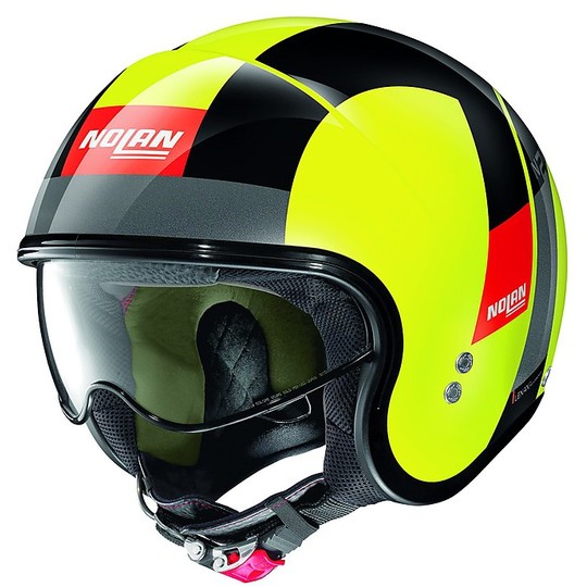 Nolan N21 Spheroid Mini Motorbike Helmet 080 Yellow Led