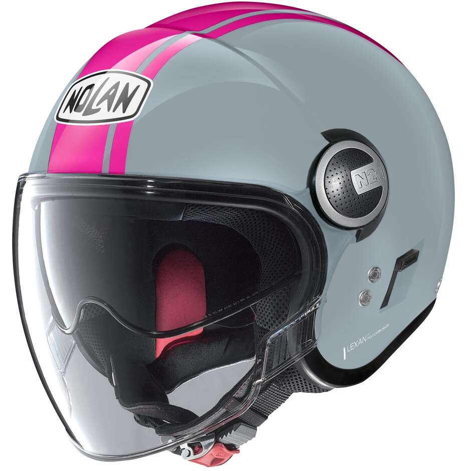 Nolan N21 VISOR 06 DOLCE VITA 119 Fuchsia White Motorcycle Jet Helmet