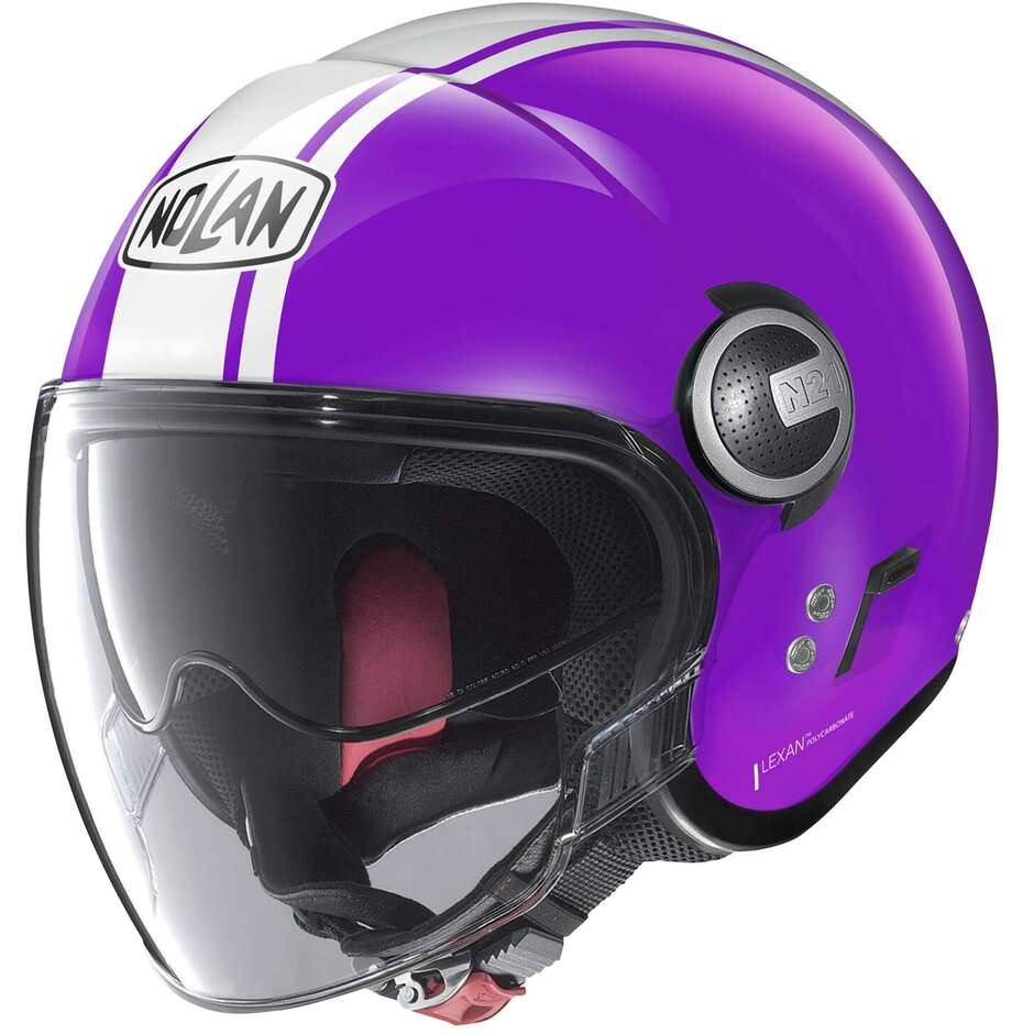 Nolan N21 VISOR 06 DOLCE VITA 121 Purple Motorcycle Jet Helmet