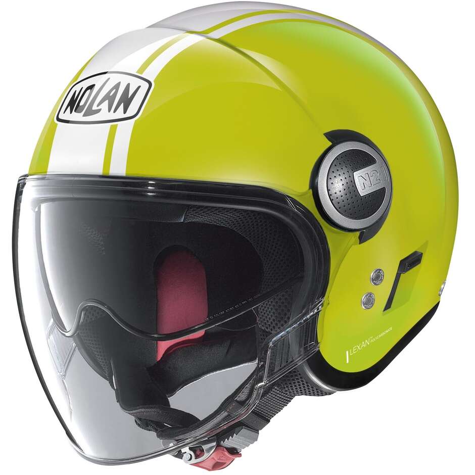 Nolan N21 VISOR 06 DOLCE VITA 122 Yellow Motorcycle Jet Helmet