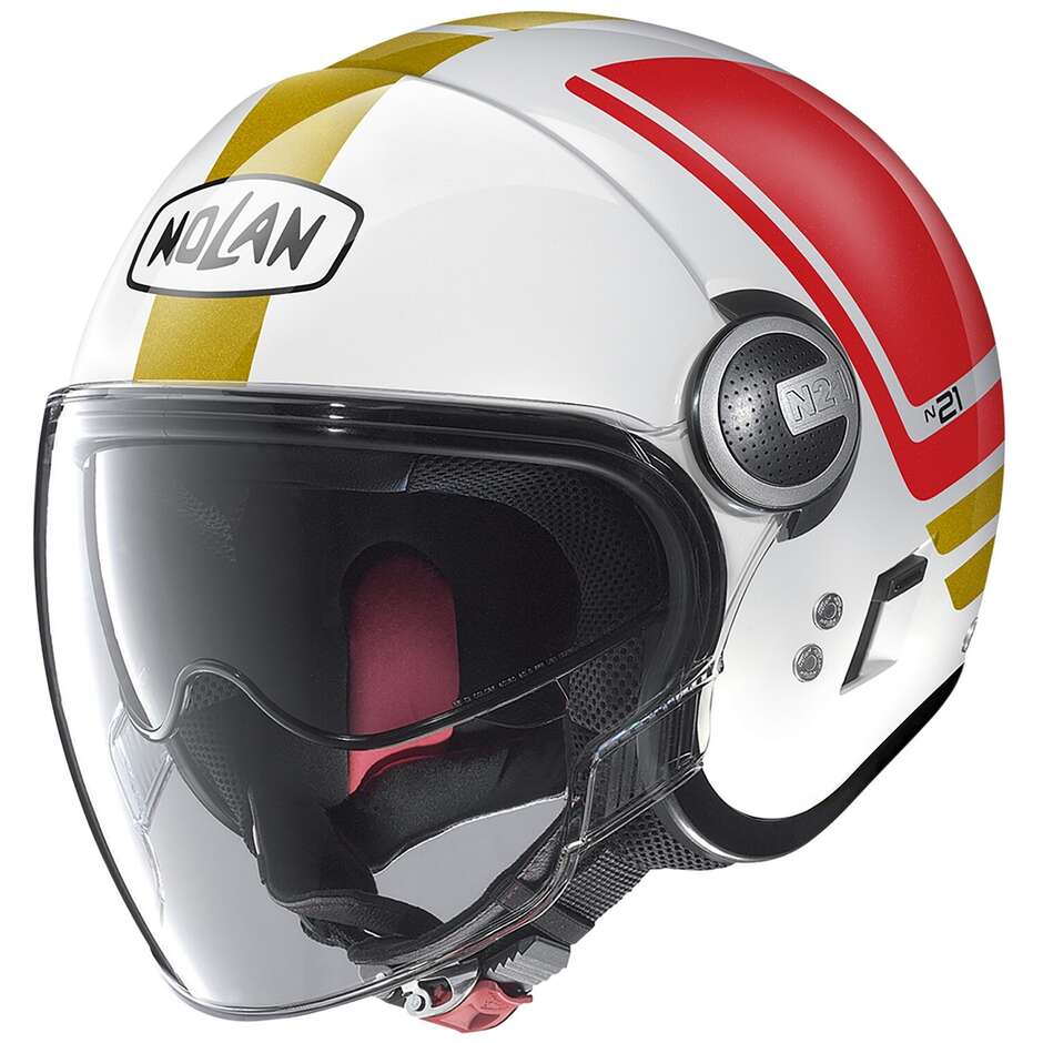 Nolan N21 VISOR 06 FLYBRIDGE 067 Gold Red Green Motorcycle Jet Helmet