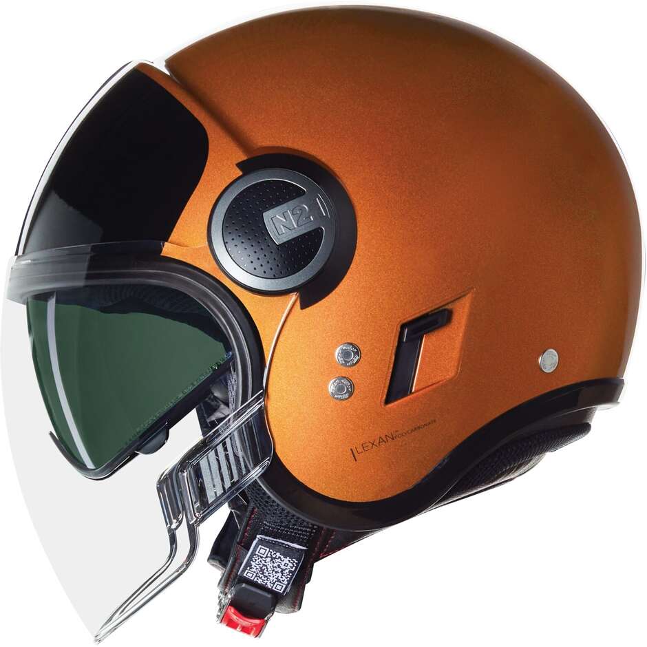 Nolan N21 VISOR 06 Jet-Motorradhelm, Sonderlackierung 342, glänzendes schwarzes Ocker