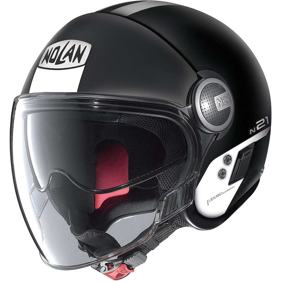 Nolan N21 VISOR AGILITY 113 Jet Motorcycle Helmet Matte Black White