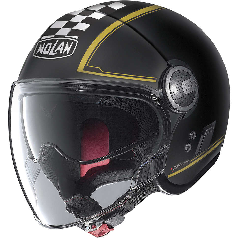 Nolan N21 VISOR AMARCORD 111 Jet Motorcycle Helmet Matte Black Gold