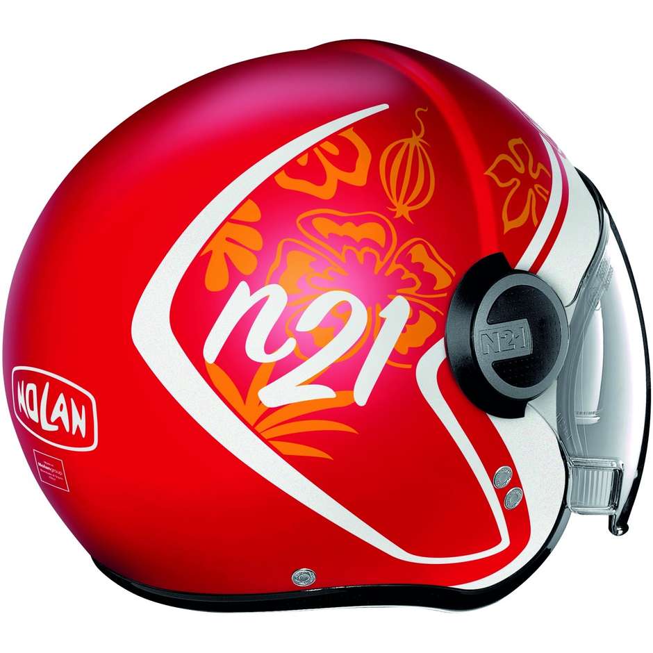 Nolan N21 VISOR PLAYA 087 Corsa Matt Red Motorcycle Helmet
