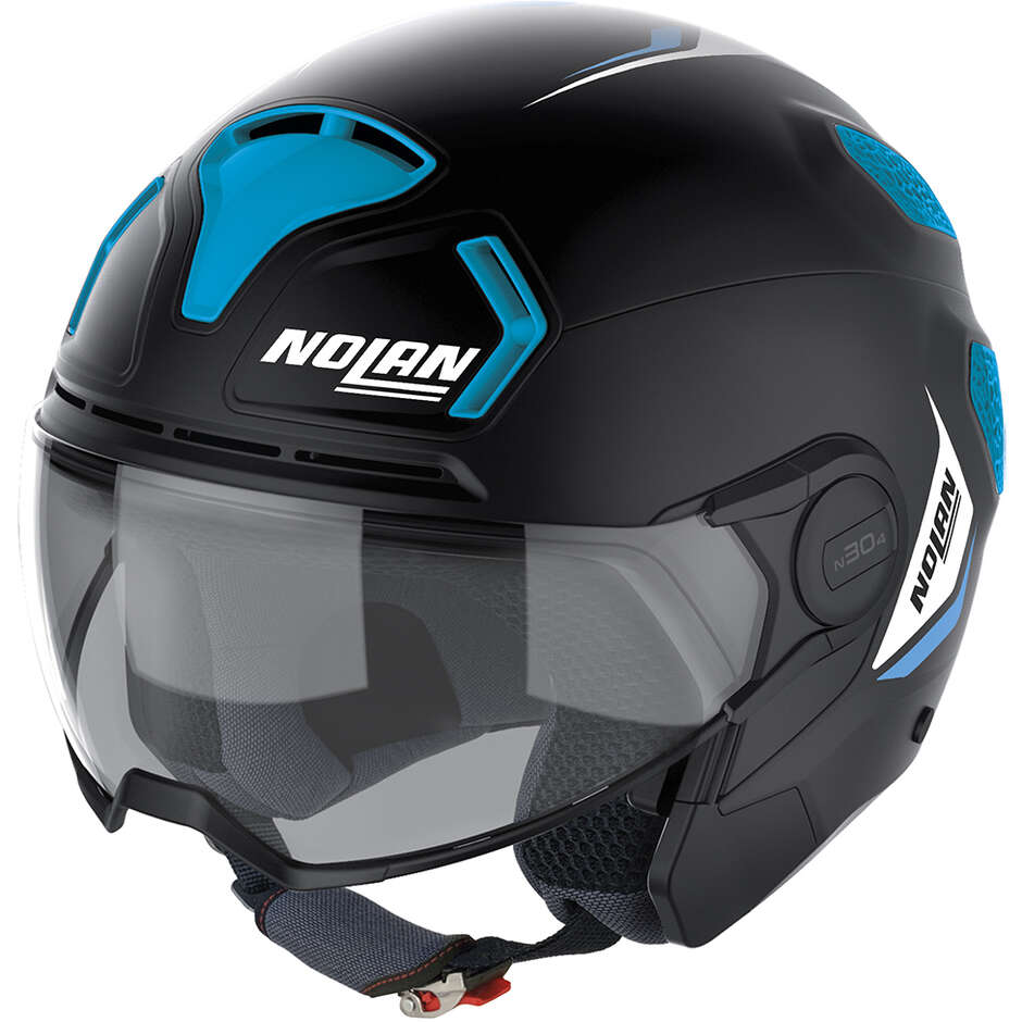 Nolan N30-4 T INCEPTION 018 Jet Motorcycle Helmet Matt Black Blue
