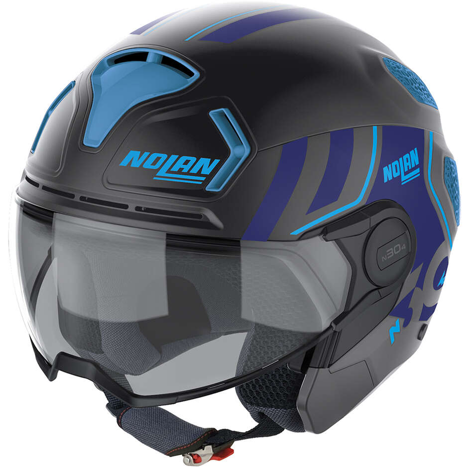Nolan N30-4 T PARKOUR 027 Flat Lava Gray Blue Motorcycle Jet Helmet