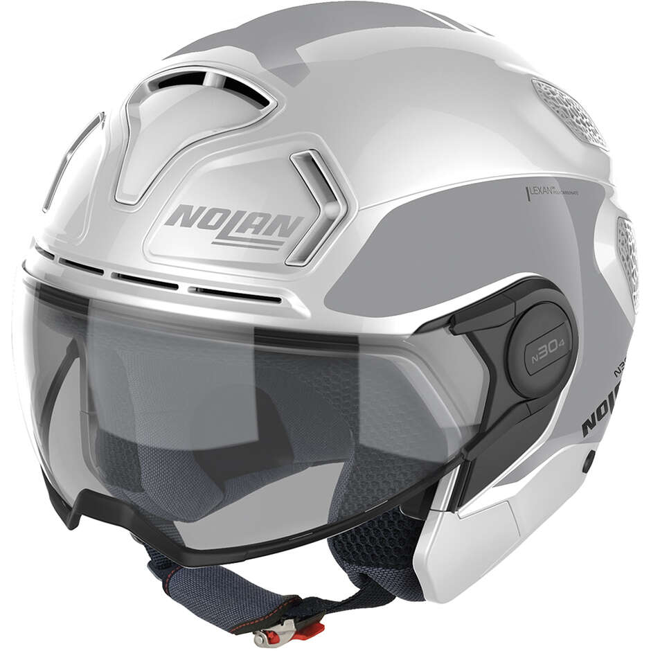 Nolan N30-4 T UNCHARTED 021 Jet Motorcycle Helmet White Metal