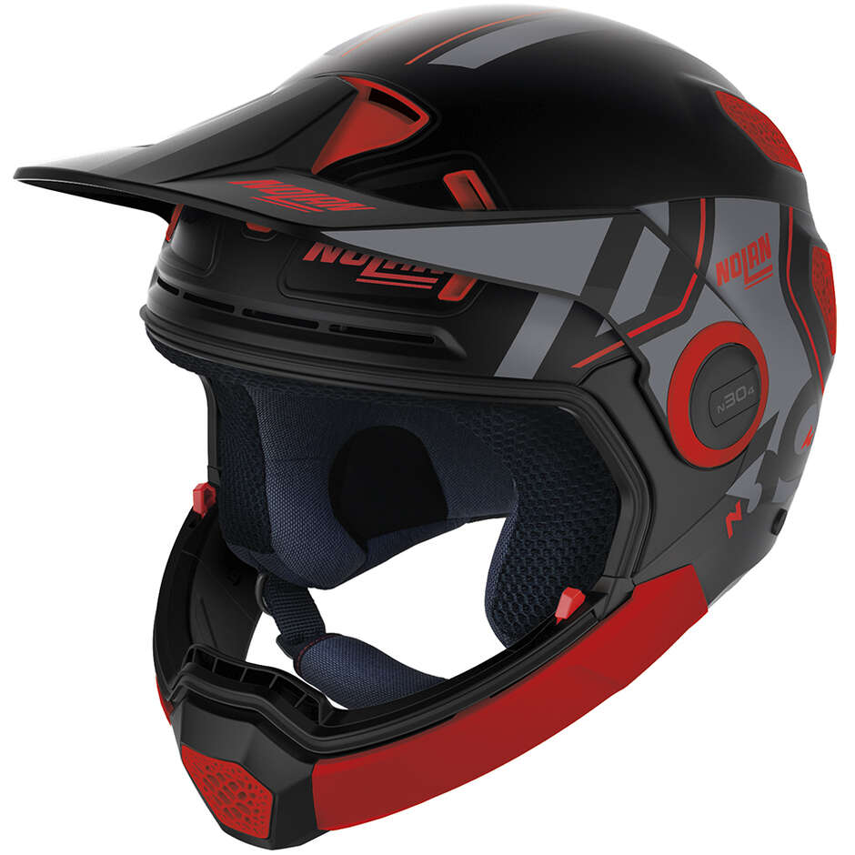 Nolan N30-4 XP PARKOUR 029 Crossover Motorcycle Helmet Black Matt Red