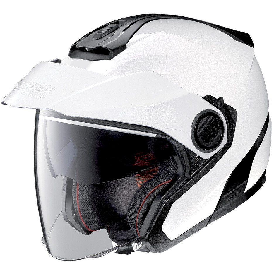 Nolan N40-5 06 CLASSIC N-COM 005 White Motorcycle Jet Helmet