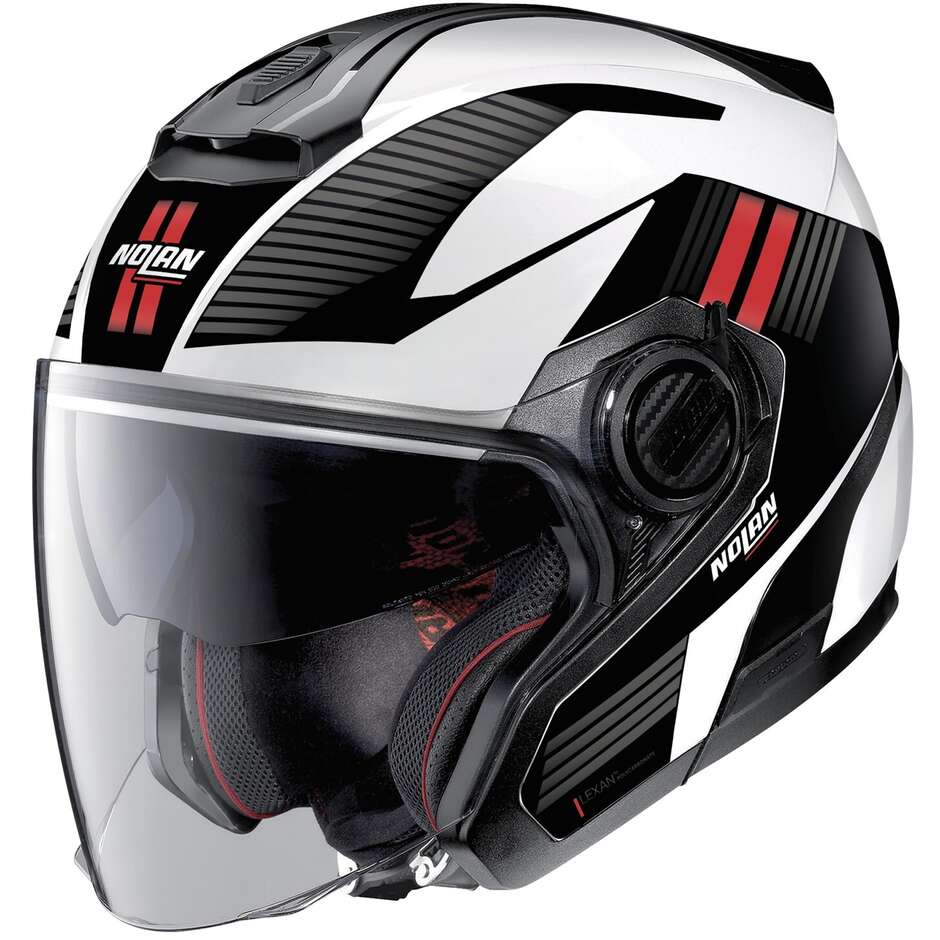 Nolan N40-5 06 CROSSWALK N-COM 035 Black Red Motorcycle Jet Helmet