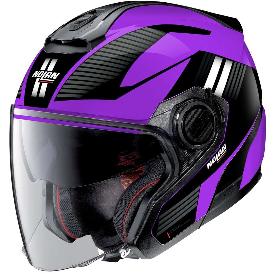 Nolan N40-5 06 CROSSWALK N-COM 037 Black Purple Motorcycle Jet Helmet