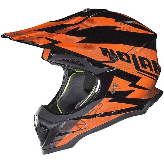 Nolan N53 Comp 006 Nero Orange Motorcycle Helmet Cross Enduro