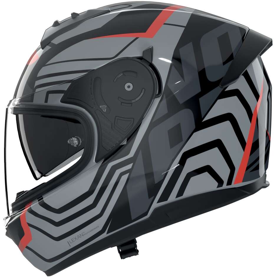 Nolan N60-6 ECLETTICO 351 Integralhelm Motorrad Schwarz Grau Rot