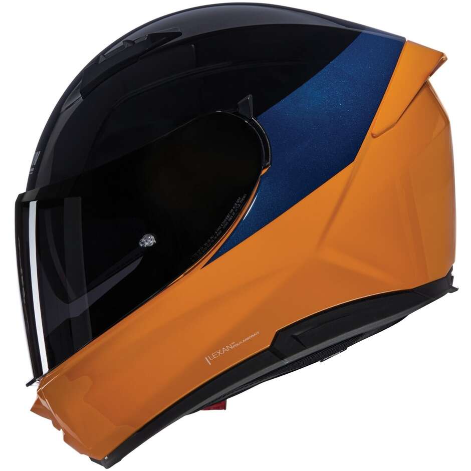 Nolan N60-6 Integral-Motorradhelm, Sonderlackierung 342 Orange, Schwarz, Blau, glänzend