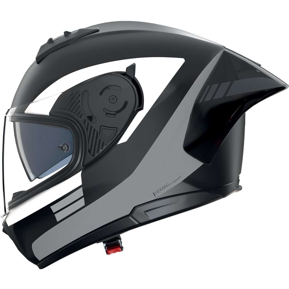 Nolan N60-6 SPORT CONTRASTO 359 Integralhelm Motorrad Matt Schwarz Grau