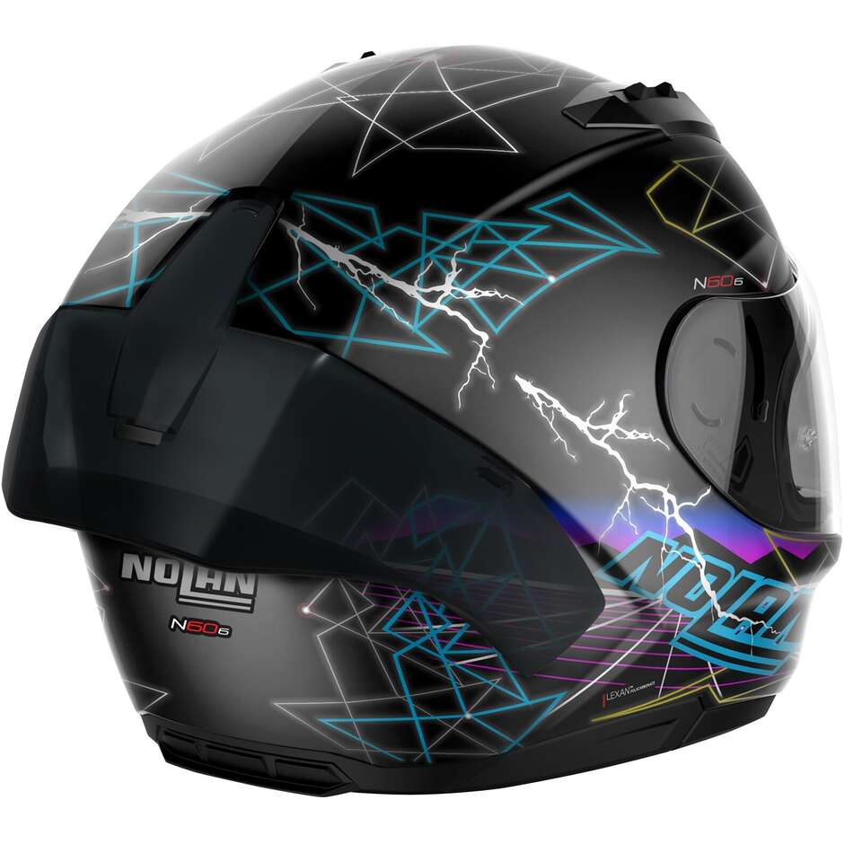 Nolan N60-6 SPORT RAINDANCE 026 Matt Black Multicolor Integral Motorcycle Helmet