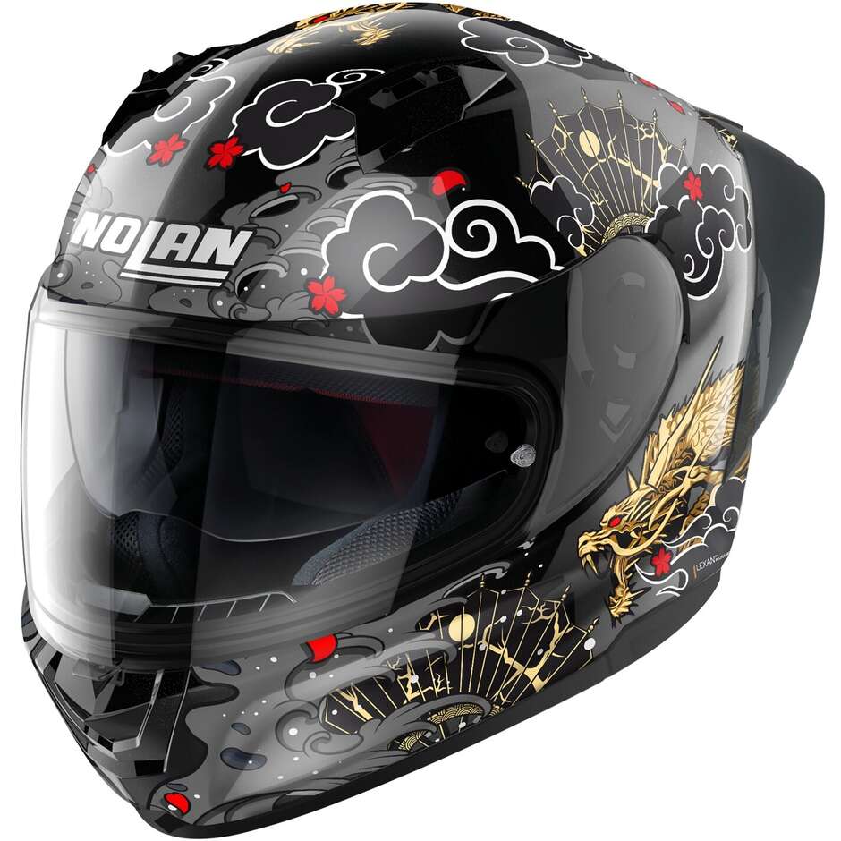 Nolan N60-6 SPORT WYVERN 024 Full Face Motorcycle Helmet White Red Gold