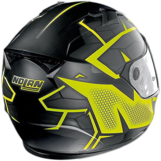 Nolan N64 Heavyweight Black Hexagon Moto Helmet