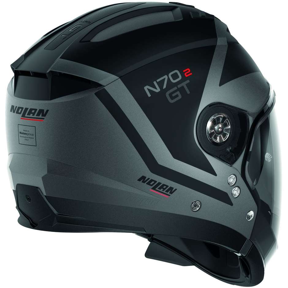 Nolan N70.2 Crossover Motorcycle Helmet GT GLARING N-Com 046 Lava Gray Opaco