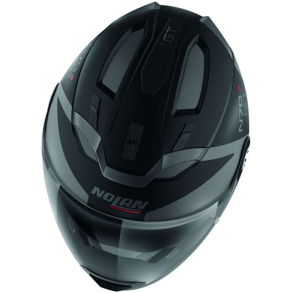 Nolan N70.2 Crossover Motorcycle Helmet GT GLARING N-Com 046 Lava Gray Opaco