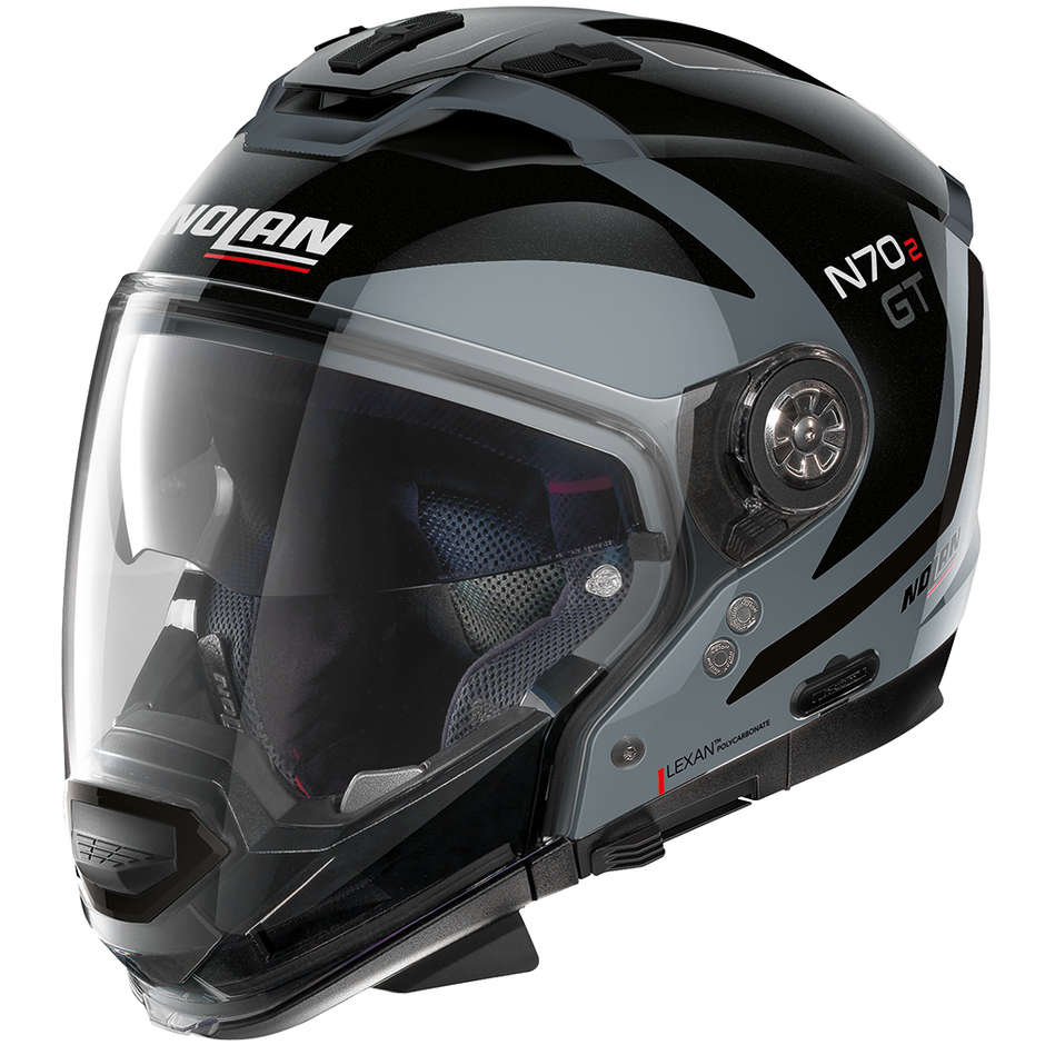 Nolan N70.2 Crossover Motorcycle Helmet GT GLARING N-Com 051 Slate Gray