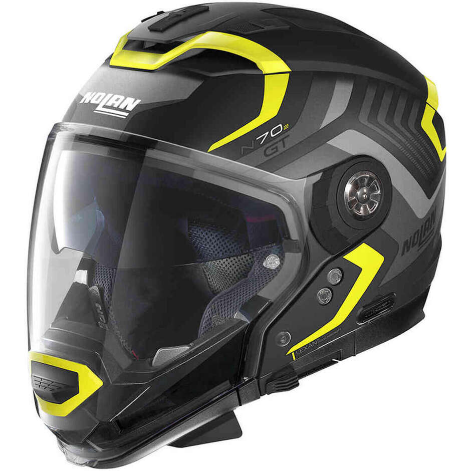 Nolan N70.2 Crossover Motorcycle Helmet GT SPINNAKER N-Com 044 Matt Yellow