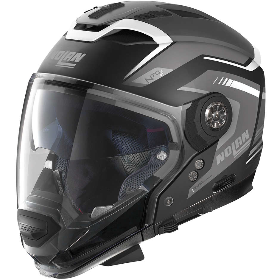 Nolan N70-2 Crossover Motorcycle Helmet GT SWITCHBACK N-057 Matt Black White