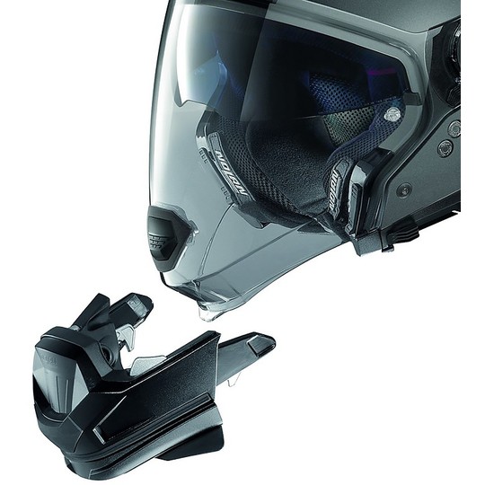 Nolan N70.2 ON-OFF Crossover Motorrad Helm GT Spezial N-Com 012 Poliert Schwarz