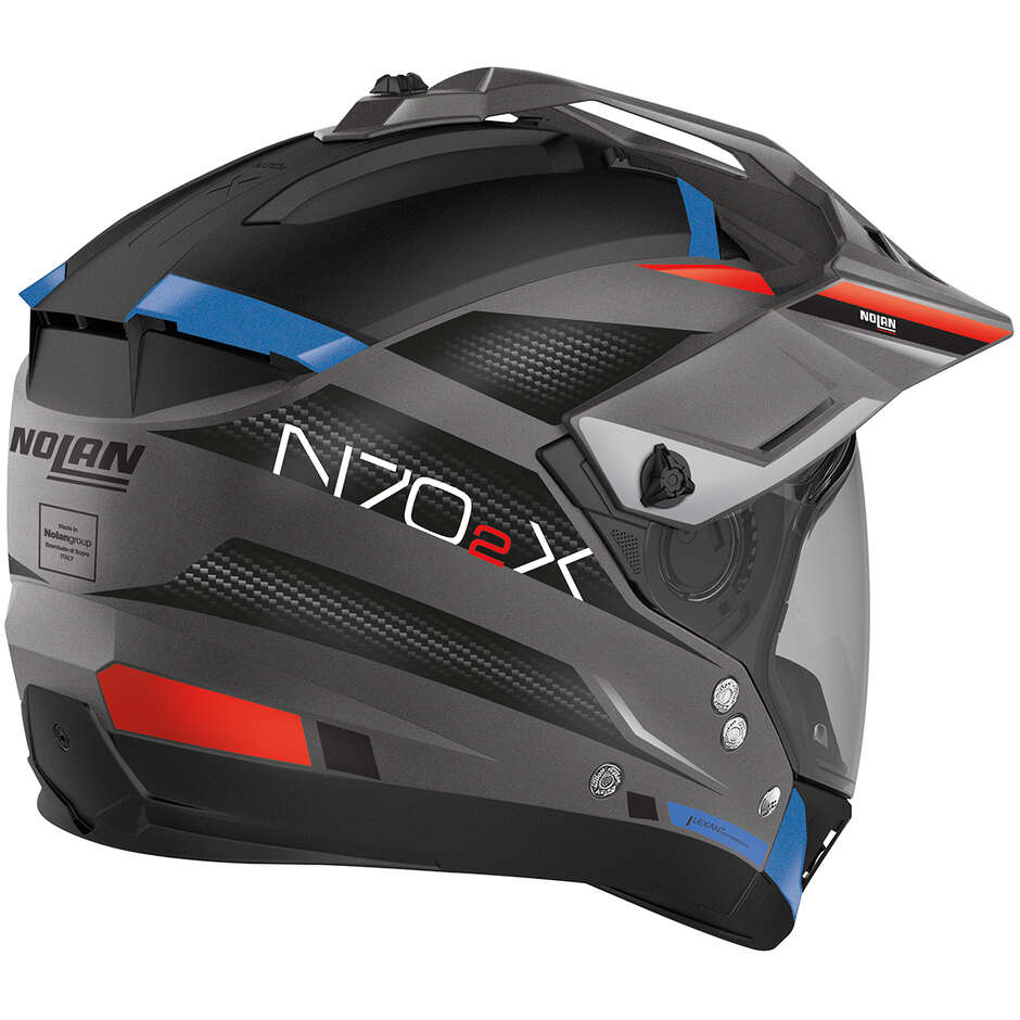 Nolan N70-2 X 06 EARTHQUAKE N-Com 048 Lava Gray Crossover Motorcycle Helmet
